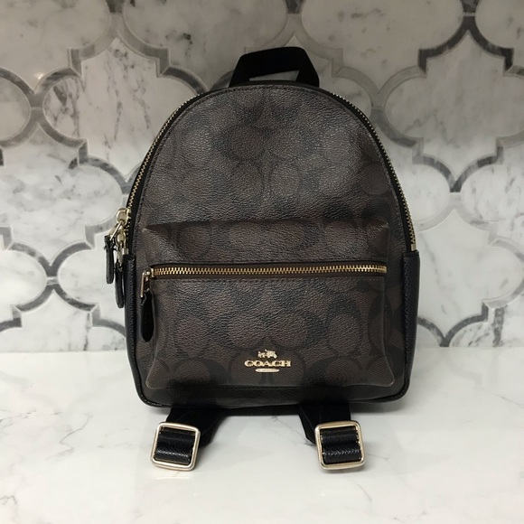 Coach Handbags - Coach Mini Charlie Backpack Brown/Black